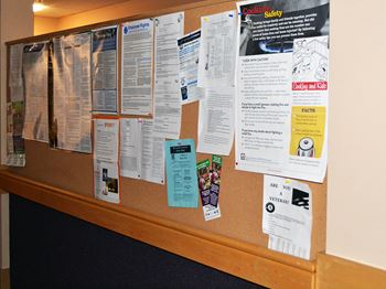 Business center and news board